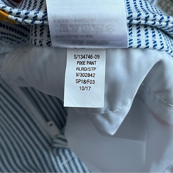 Old Navy Blue and White Stripe Pixie Pant - Picture 6 of 6